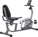 HOMCOM Ligfiets ergometer met LCD-display, 8 standen magnetisch weerstand, tot 120 kg belastbaar, grijs/zilver