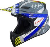 Suomy X-Wing Jetfighter E06 Mat Grijs Blauw Crosshelm - Helm