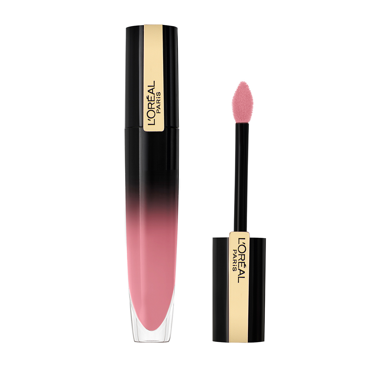 L'Oréal Make-Up Designer Brilliant Signature 305 Be Captivating – Ultra glanzende roze lippenstift – 7 ml