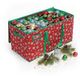 Merkloos Relaxdays Kerstballen opbergbox - voor 128 ballen - sneeuwvlokken