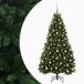 vidaXL Kunstkerstboom middengroen met kerstbal 180 cm 300 LED's