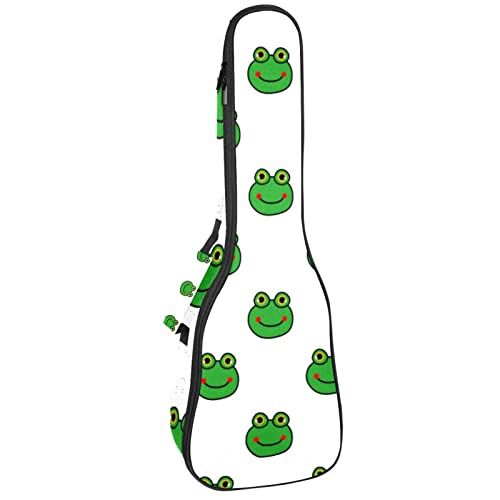 Mersov Concert Ukelele Rugzak, Heavy Duty Ukelele Case Bag met Opslag, Sopraan Concert Tenor Ukelele 10MM Gewatteerde BagBlack SheepsCartoon Kikkers