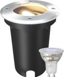 Ledvion LED Grondspot 3 stuks Vierkant GU10 3W 230V 2700K Warm wit IP67