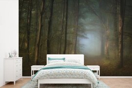 Nr1Wallpaper Behang - Fotobehang Bos - Winter - Mist - Breedte 600 cm x hoogte 400 cm