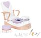 Set de fauteuils, incluant musique spa, pour poupées de 46 cm, comprenant 12 pièces