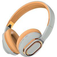 ELVANZA Bluetooth-hoofdtelefoon, 9D-surroundgeluid, draadloze Bluetooth 5.0-hoofdtelefoon, opvouwbare en draagbare hoofdtelefoon, batterijduur van 16 uur, Type-C-poort, grijs