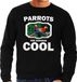 Bellatio Decorations Dieren papegaaien sweater zwart heren - parrots are serious cool trui - cadeau sweater papegaai/ papegaaien liefhebber XXL