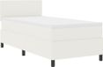 vidaXL LED Boxspringbed Crème en Wit 100 x 200 cm Corduroy stof