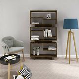 Homemania Boekenkast, paars, met planken, woonkamer, notenboom, melamine, 90 x 22 x 163,2 cm