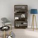 Homemania Boekenkast, paars, met planken, woonkamer, notenboom, melamine, 90 x 22 x 163,2 cm