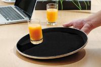 Esmeyer Anti-slip dienblad zwart Kunststof Rond