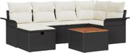 vidaXL Banc de jardin noir polyrotin