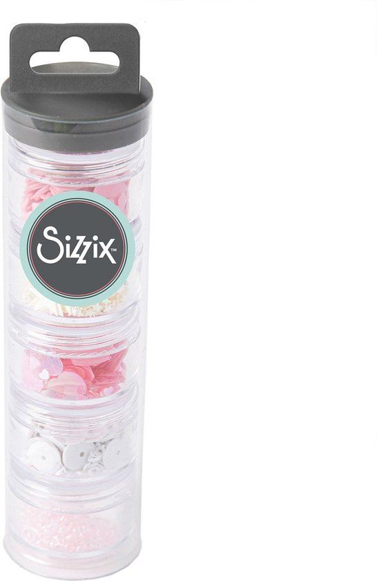 Sizzix Pailletten en kraaltjes - 0,3 en 1 cm - 5 potjes - Ballet Slipper