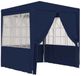 Corenia Blauw Pavillon de jardin Tonnelle de réception Tonnelle d'extérieur Abri Cadre en acier robuste et étanche 2,5 x 2,5 m