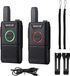 Retevis RT618 Radio pour enfants, radio d'urgence mini sans licence, 16 canaux, VOX, double PTT, radio PMR ultra-fine, rechargeable par USB (1 paire, noir)