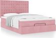 Maison Exclusive - Cadre de lit ottoman avec matelas, rose, 140x190 cm, velours