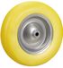 Merkloos Relaxdays kruiwagenwiel 4.80 4.00-8 - massief rubber - stalen velg - tot 100 kg - anti lek - geel-rood