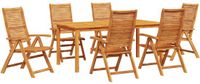 vidaXL Bartafel Set 7-delig Massief Acaciahout Bruin