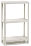 PLASTICFORTE Opbergrek - Gerecycled Kunststof - Wit - 30 x 60 x 95 cm - 3 Planken