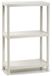 PLASTICFORTE Opbergrek - Gerecycled Kunststof - Wit - 30 x 60 x 95 cm - 3 Planken