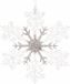 Decoris Kaemingk B.V. 3x Kerstboom decoratie sneeuwvlok 21 cm transparant/zilver