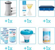 Intex Zwembad Accessoires Set voor Frame Zwembad - 28604GS - Filterpomp, Teststrips, Afdekzeil, Filters, Chloordrijver en Chloor