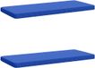 vidaXL - 2-delige Bankkussens VUGHT - 100% Polyester - Bleu Royal