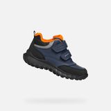GEOX SIMBYOS ABX JONGENS Sneakers - BLAUW/ORANJE - Maat 35