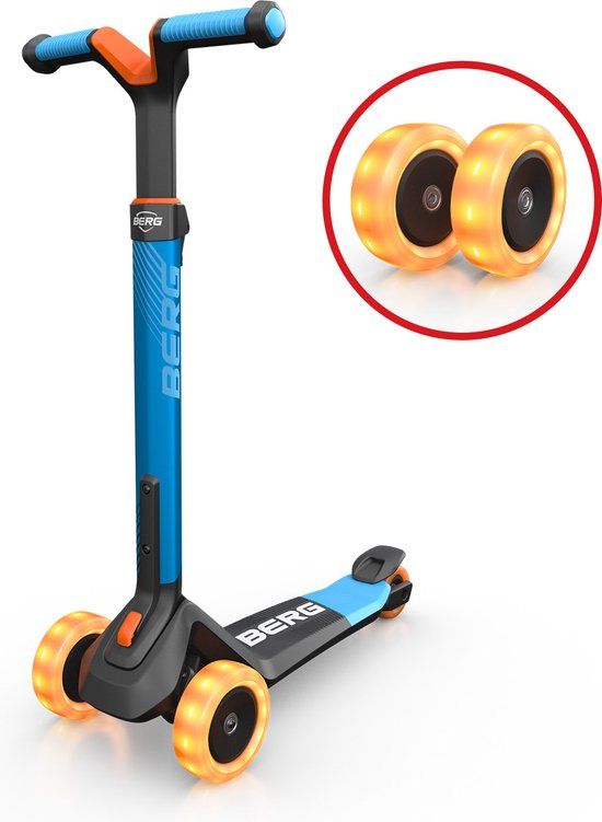 BERG Nexo Step Kinderstep - Blauw - LED Wielen - Opvouwbaar - Verstelbaar