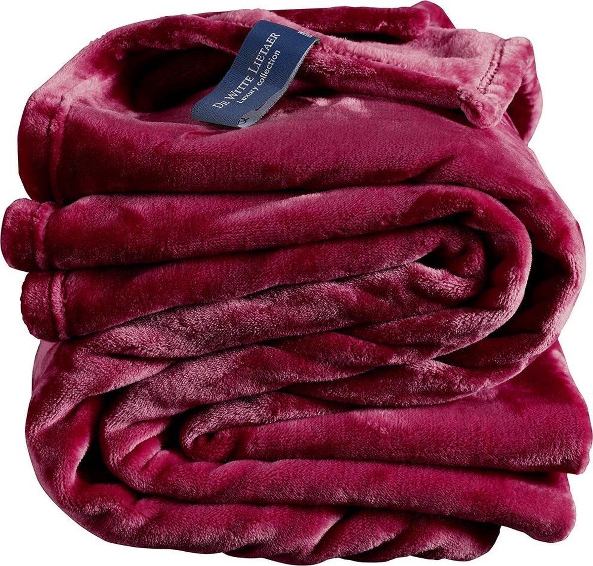 De Witte Lietaer Fleece plaid Cosy - Beet red - 150 x 200 cm - Rood - Polyester