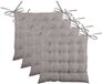 Stof Textile coussin de siège BEA - 4x - taupe - 40 x 40 x 4 cm