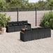 Maison Exclusive - Ensemble de meubles de jardin 9 pièces avec canapé et coussins, noir, en polyrotin