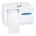 Kimberly-Clark Scott Essential dubbele rol kernloze toiletpapierdispenser (09605), parelwit