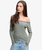 Superdry Top Langarm Athletic Essentials Spitze Gelb Größe: 34