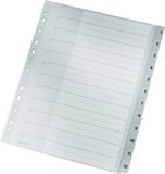 Leitz 1282 Register DIN A4, Bovenbreedte 1-12 Polypropyleen Grijs 12 tabbladen 12820000