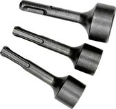 3x SDS Plus inslagwerktuig, setsleutel, inbouwanker, diepteaankering, aardingspen aandrijver, Ø 16, 20, 25 mm