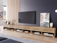 Mobistoxx ACAPULCO Meuble tv-hifi 3 portes battantes 300 cm châtaignier naturel avec led