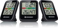 BRESSER Weerstation - Climate Monitor thermo-/hygrometer DCF - Set van 3 - Zwart