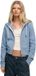 Superdry Essential Logo Cropped Zip Hoodie Dames Tidal Blue