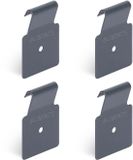 Alberts Decoratieve haken voor dubbel draadgaas - grootte S - sendzimir verzinkt - antraciet - geplastificeerd - RAL7016 | Set van 4
