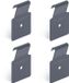 Alberts Decoratieve haken voor dubbel draadgaas - grootte S - sendzimir verzinkt - antraciet - geplastificeerd - RAL7016 | Set van 4