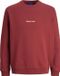 Jack & Jones Pull Jornorrebro Emb Sweat Crew Noos 12282893 Tibetan Red Hommes Taille - XL