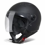 VINZ Helmets VINZ Como Jethelm met Vizier - Scooterhelm & Motorhelm & Brommerhelm - ECE 22.06 - XS -XXL - Mat Zwart - XL