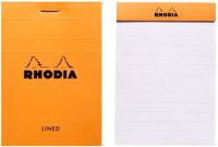 Rhodia Notitieblok - Schrijfblok - N11 - Gelijnd - A7 - 80g - Oranje - 80 vel