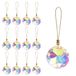 LUMITI 12 stuks boules de Noël en cristal, ornements, 1,18 ″ mini prisma rond décorations d'arbre de Noël fleur, ornement suspendu pour décoration de fête de mariage salon (cristal AB)