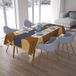 Bonamaison Tafelkleed, Anti-Mold, Sneldrogend, Waterdicht, 100% Polyester Tafellaken, Bruine tinten, 140 x 200 Cm