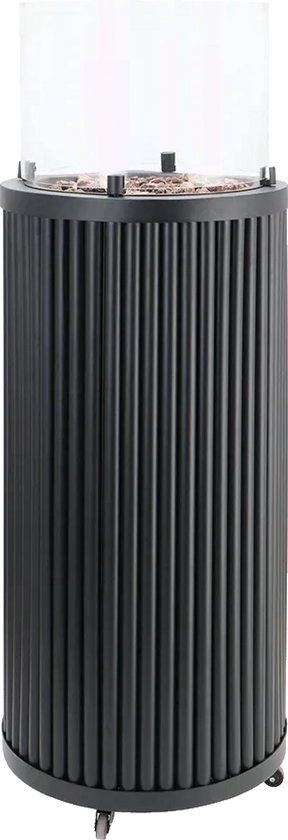 Cosi Cosipillar Curved Black Gashaard Terrasverwarmer - ø 40 x 112 cm