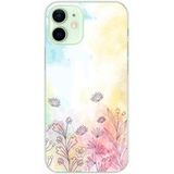 1001 coques Apple iPhone 12 Mini Watercolor flowers bedrukt siliconen hoesje