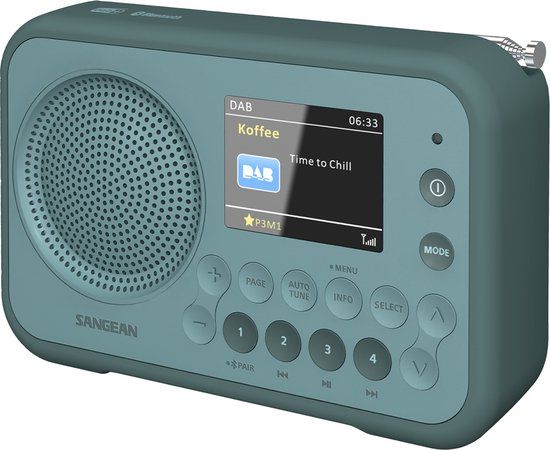 Sangean DPR-76BT Draagbare Radio DAB+/FM/Bluetooth - Lichtblauw