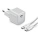 SBS TETRKITGAN1C20MINI 20W GaN Snellader met USB-C PD en 1,5m kabel Wit